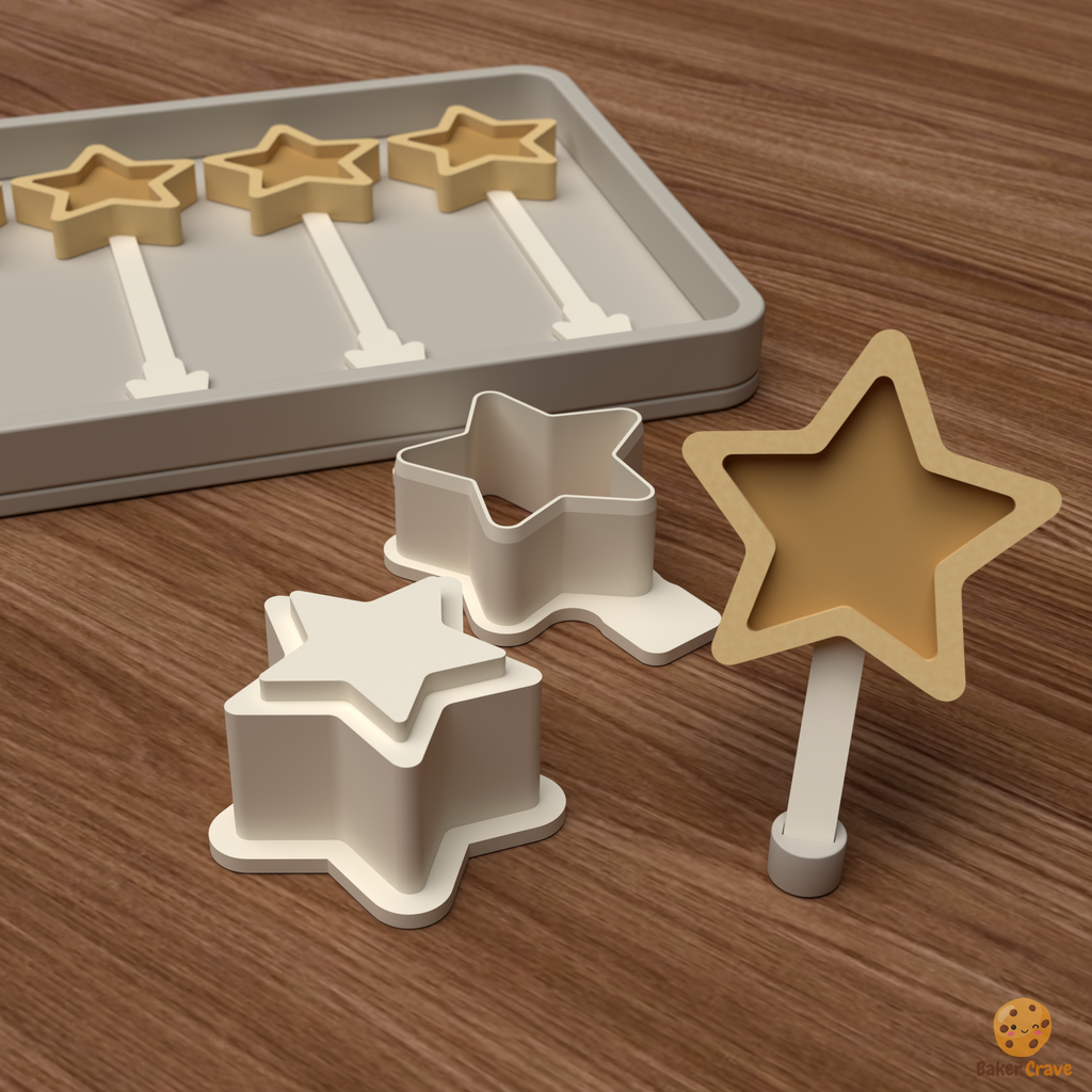 Filled Star Cake Pop Mold STL File