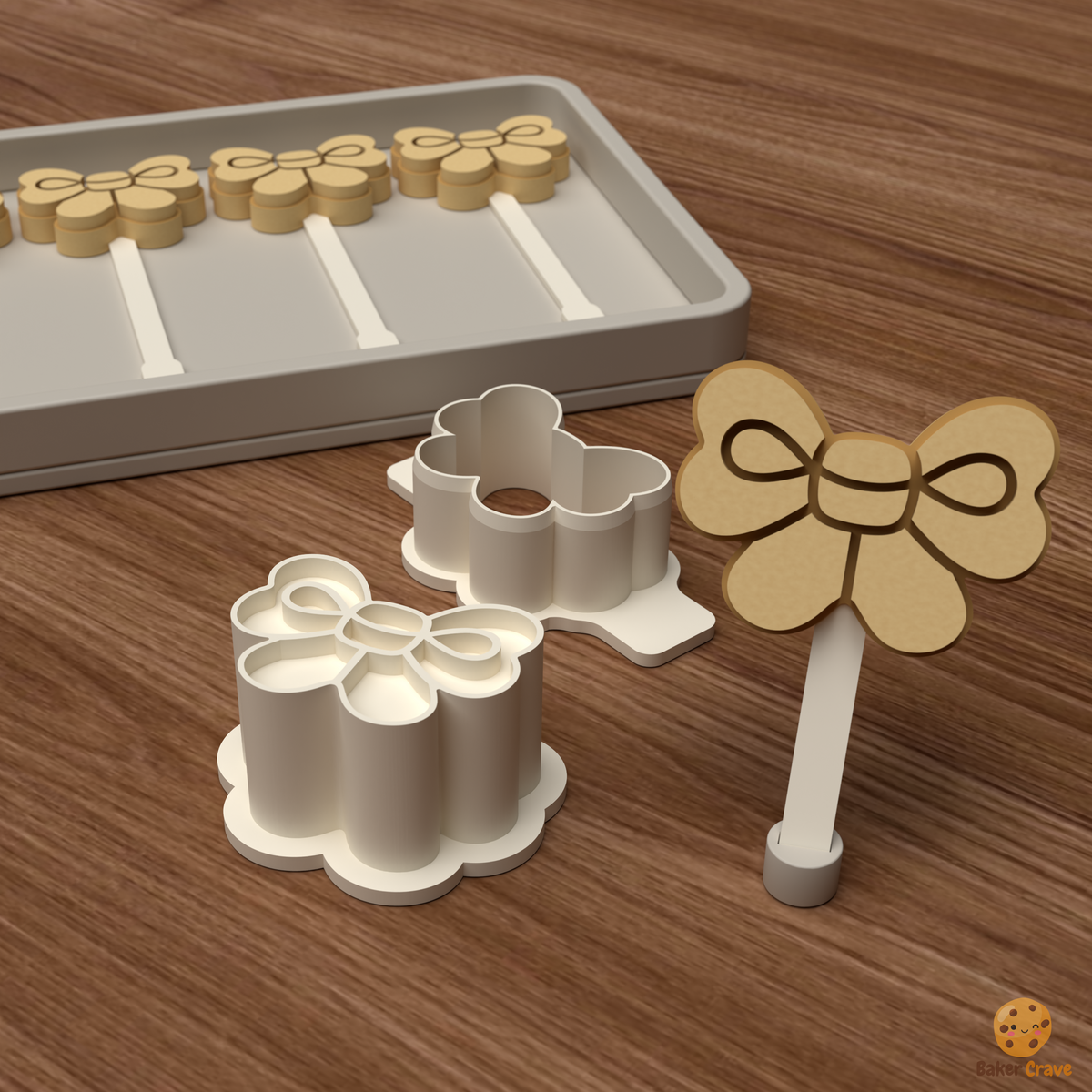 Ribbon Bow Cake Pop Mold STL File