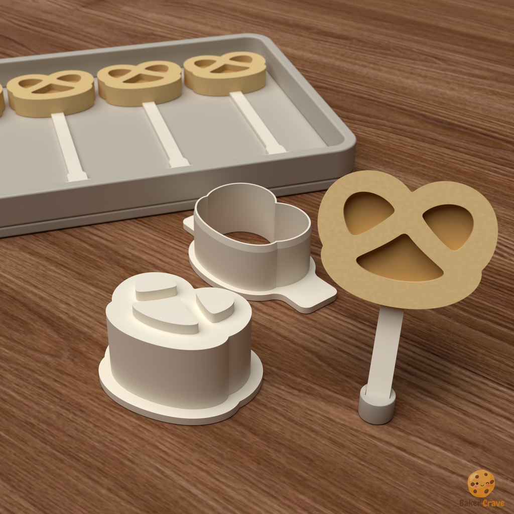 Soft Pretzel Cake Pop Mold STL File