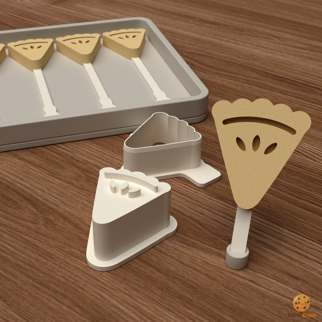 Pie Slice Cake Pop Mold STL File