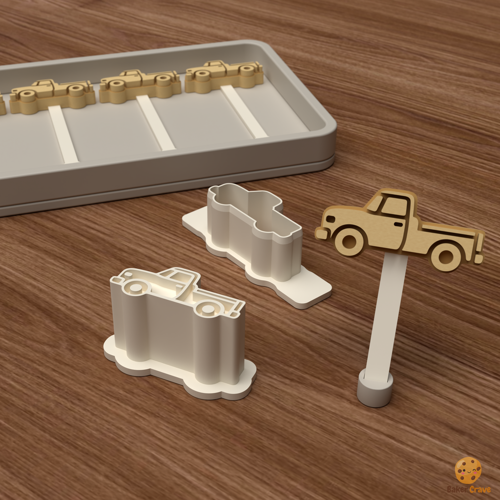 Pickup Truck Cake Pop Mold STL File