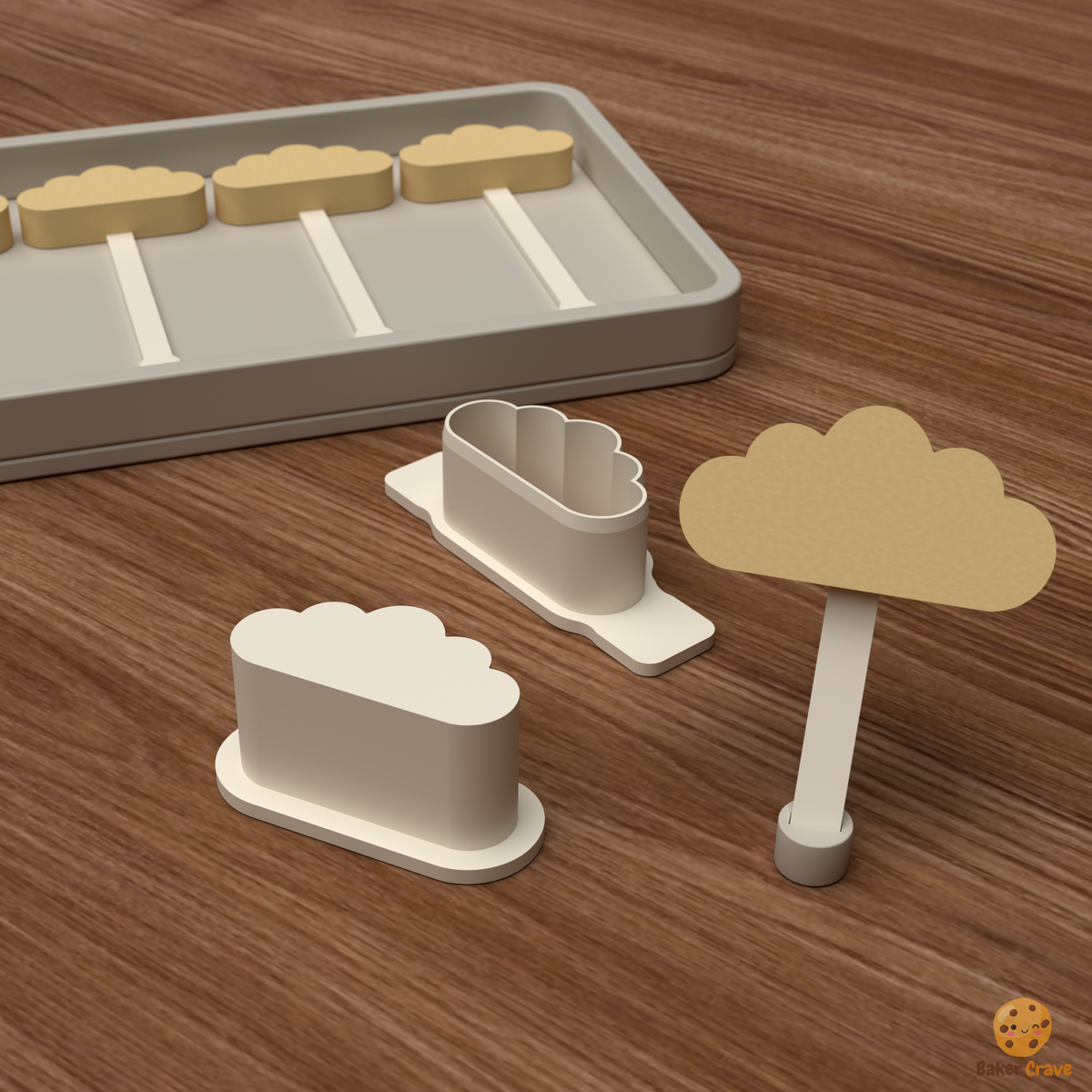 Cloud Cake Pop Mold STL File