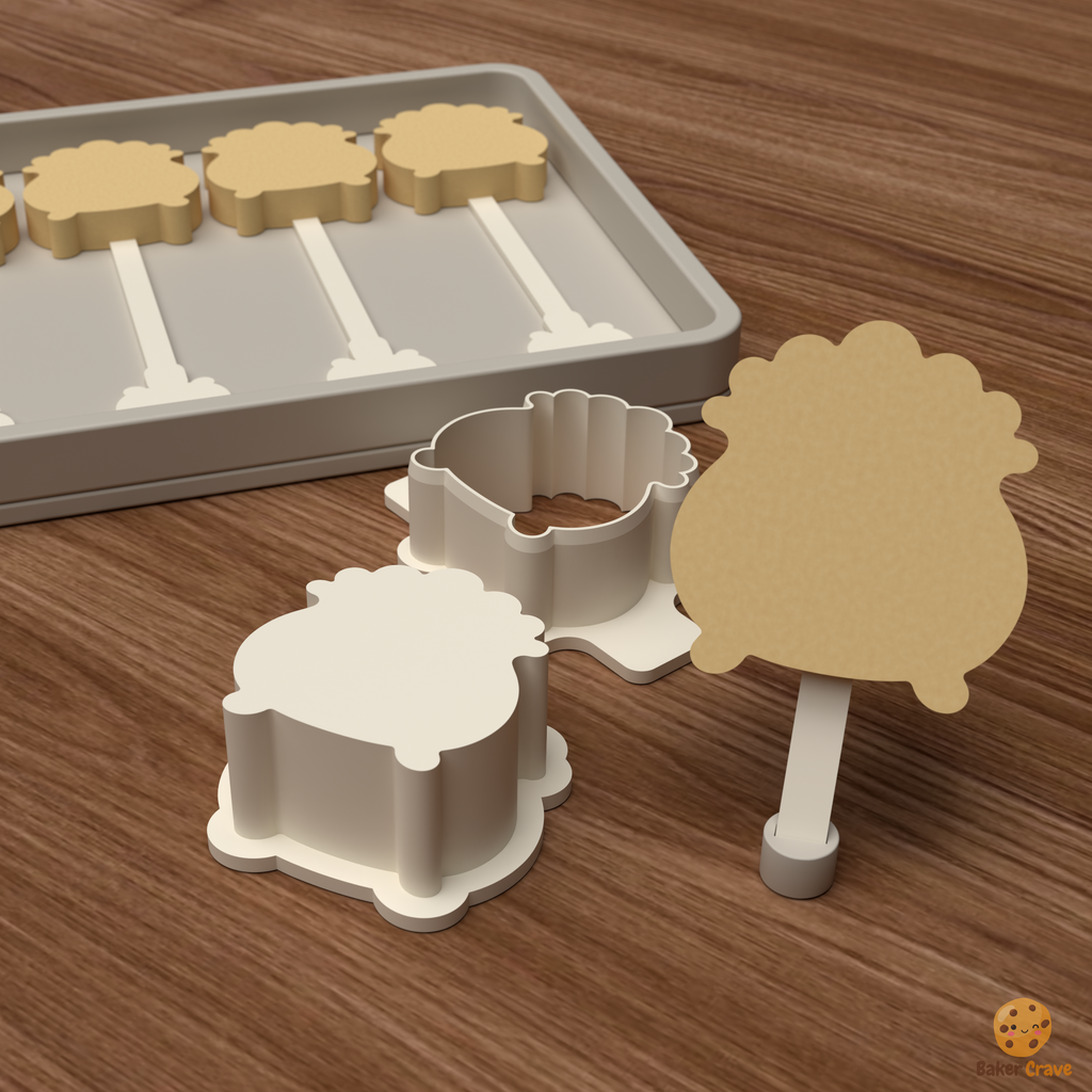 Cauldron Cake Pop Mold STL File