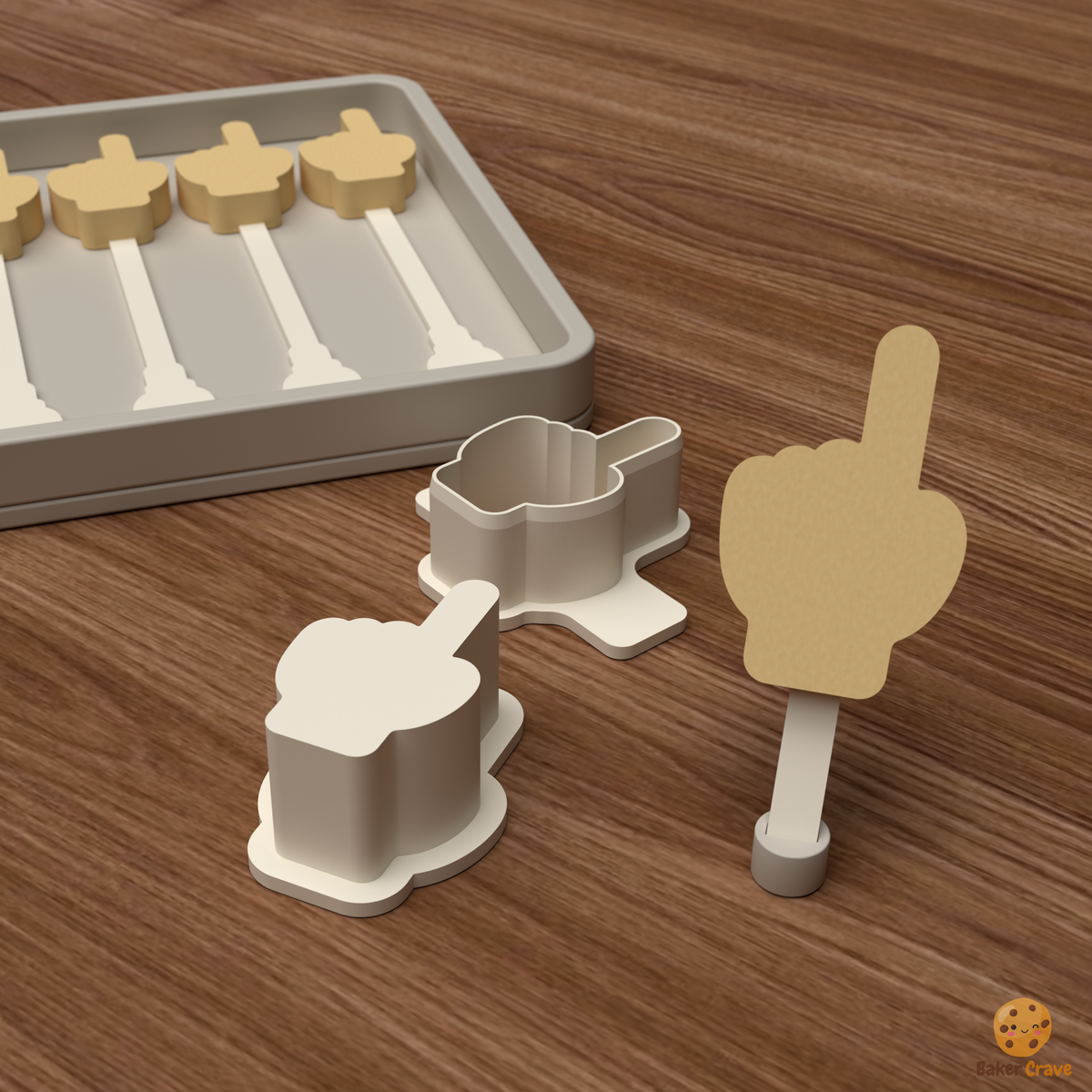 Pointing Finger Cake Pop Mold STL File