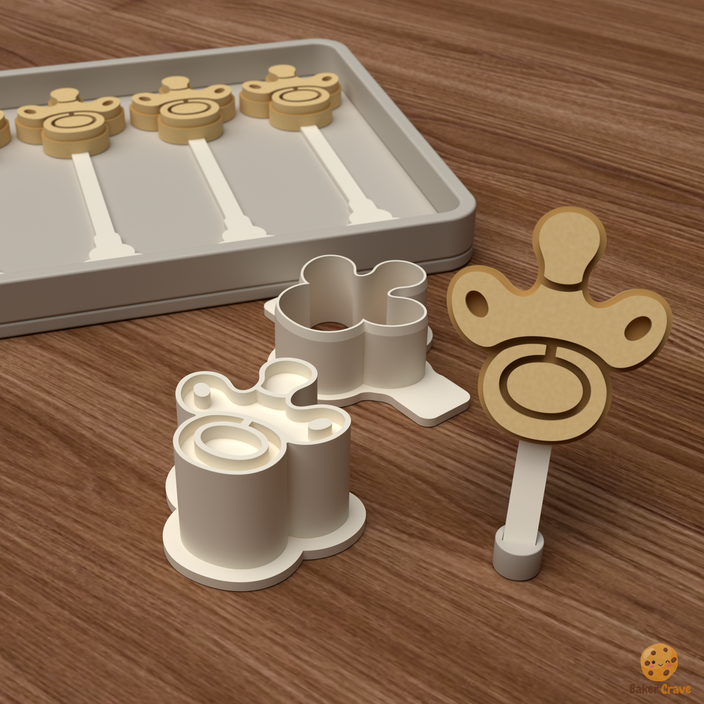 Baby Pacifier Cake Pop Mold STL File