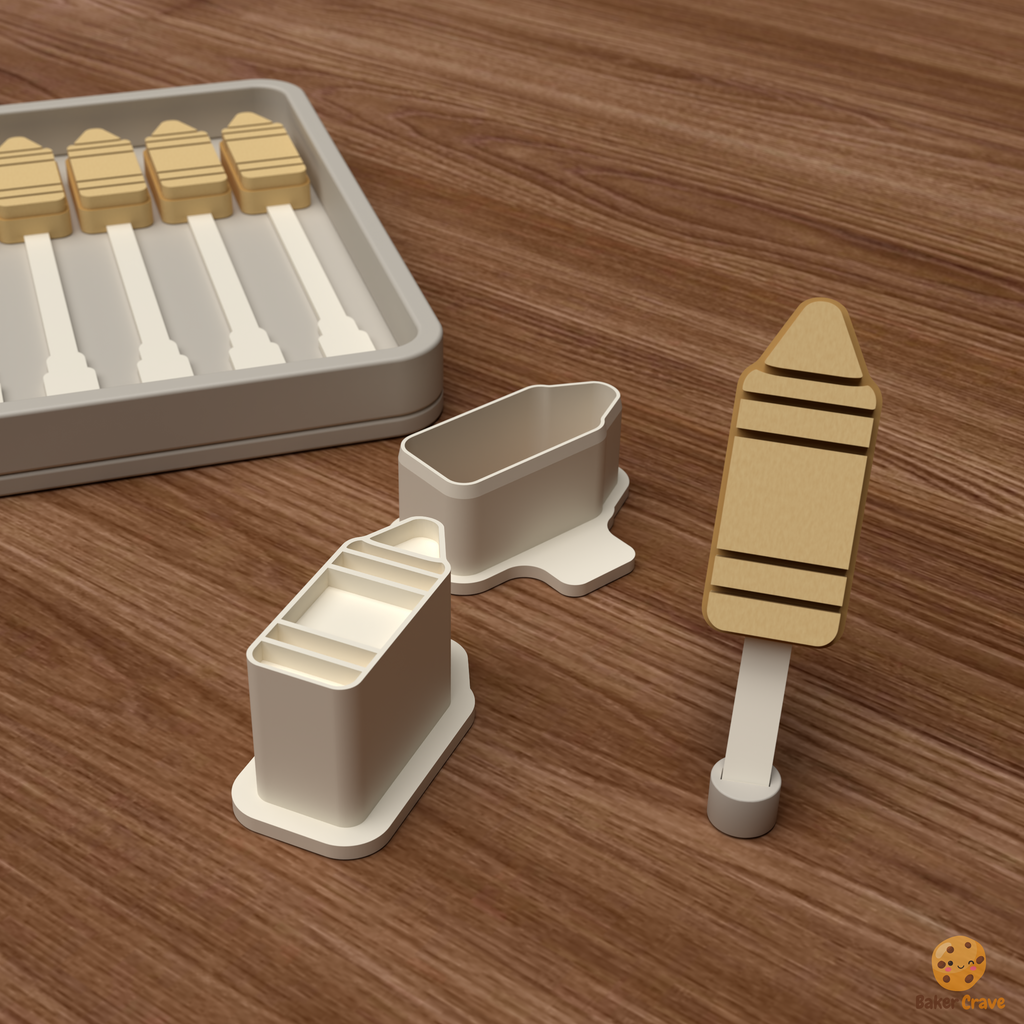 Crayon Cake Pop Mold STL File