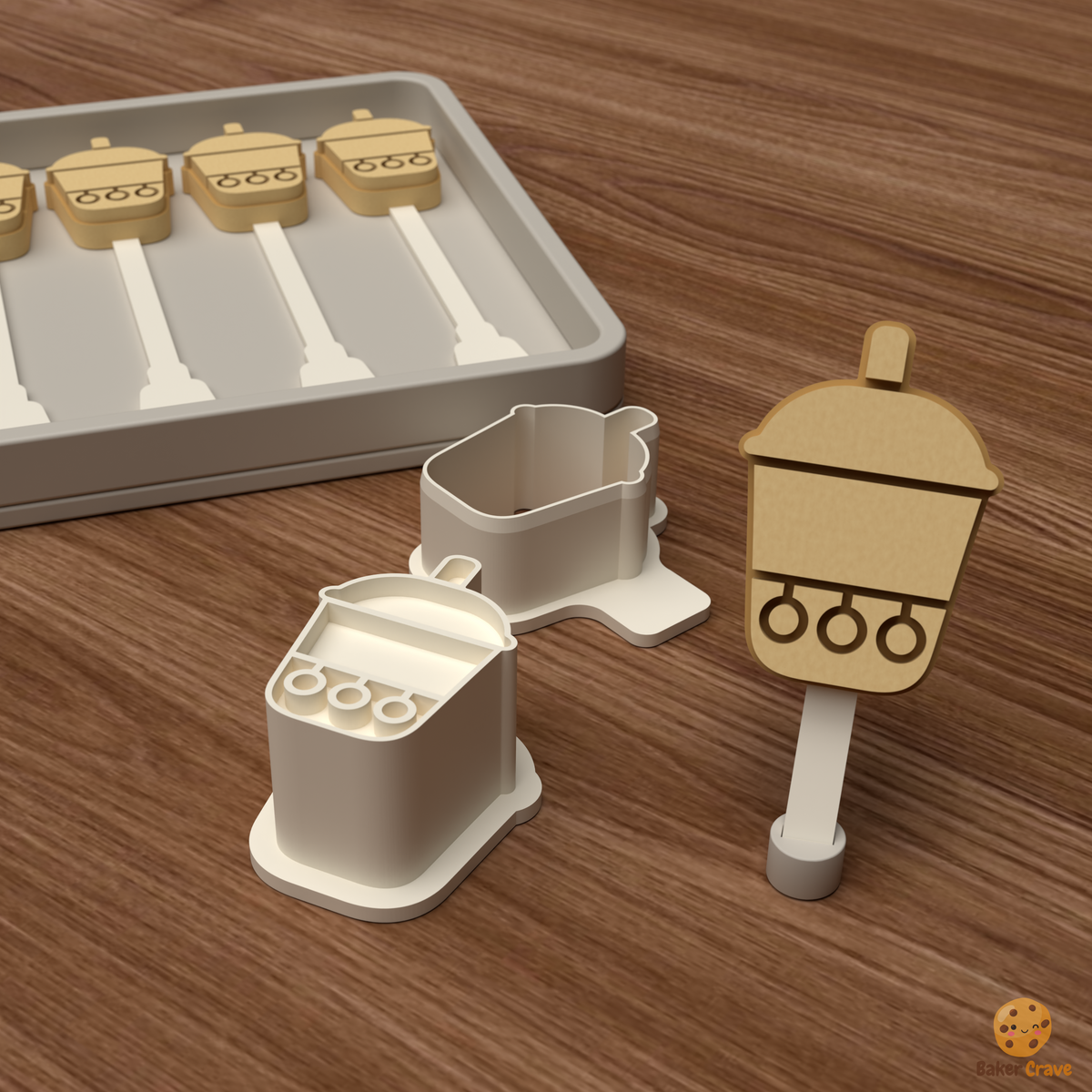 Boba Tea Cup Cake Pop Mold STL File