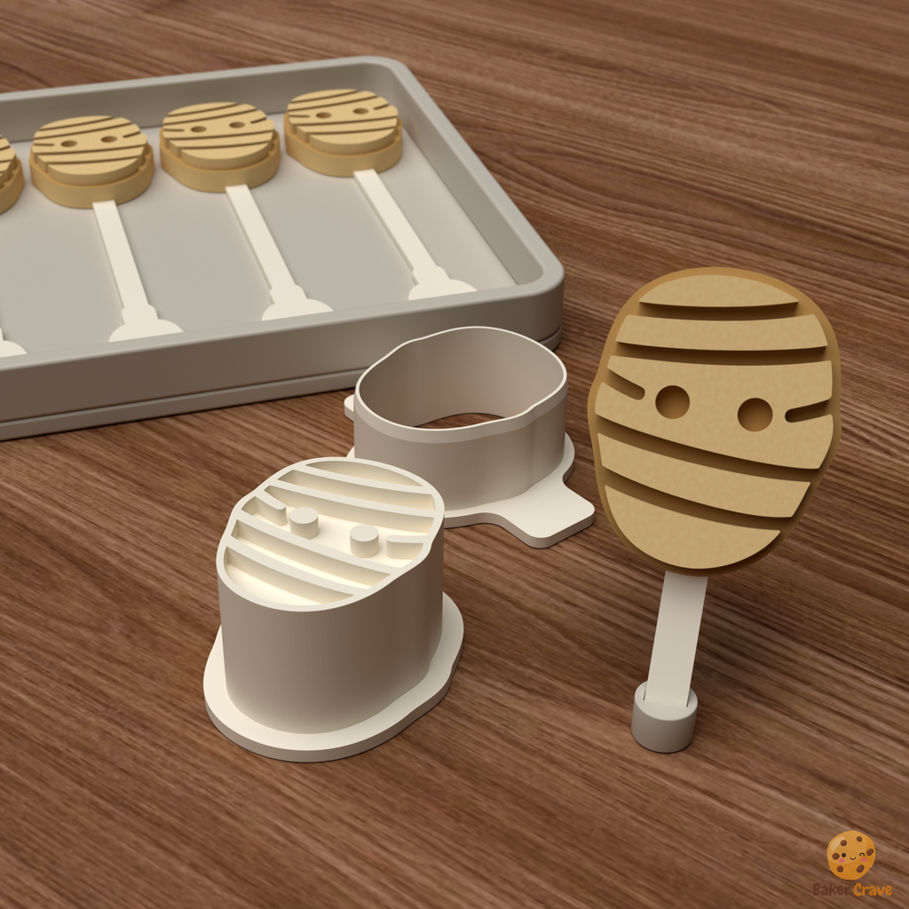 Mummy Head Cake Pop Mold STL File