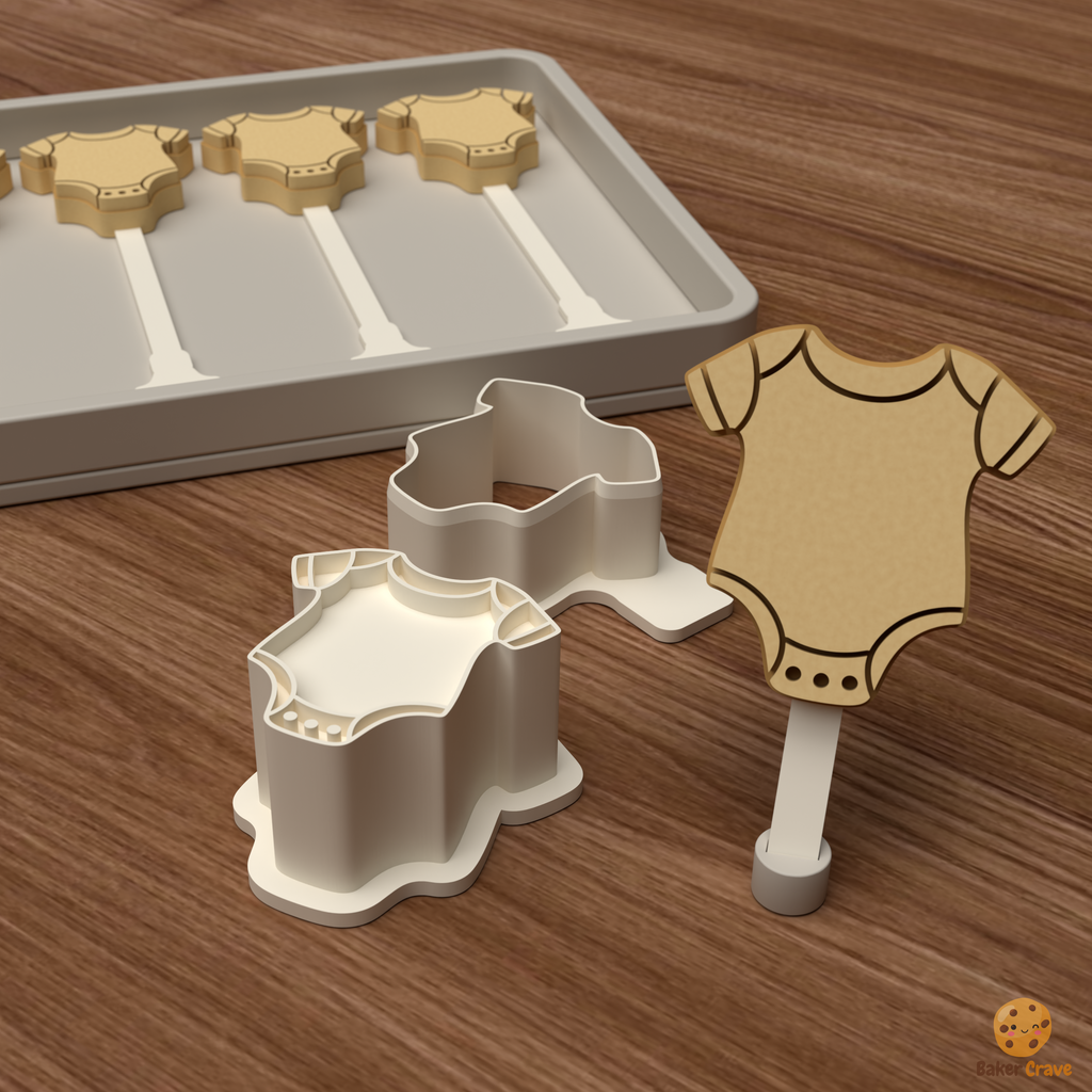 Onesie Cake Pop Mold STL File