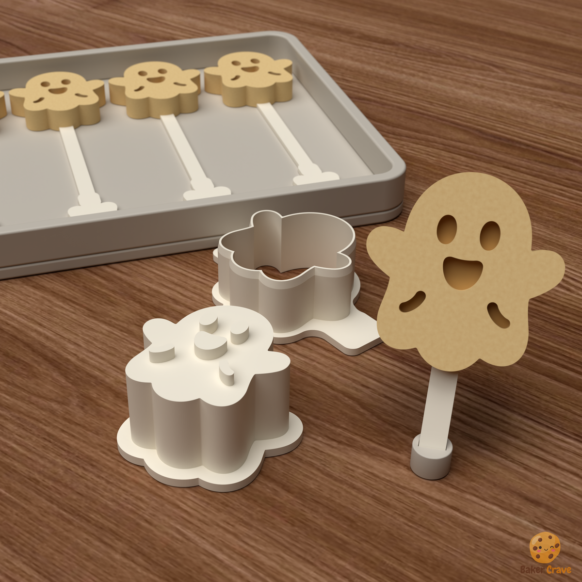 Halloween Ghost Cake Pop Mold STL File
