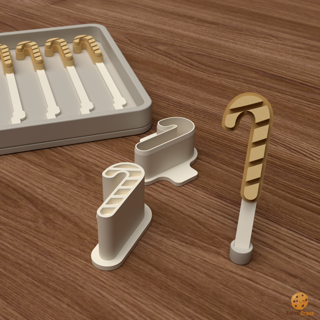 Candy Cane Cake Pop Mold STL File
