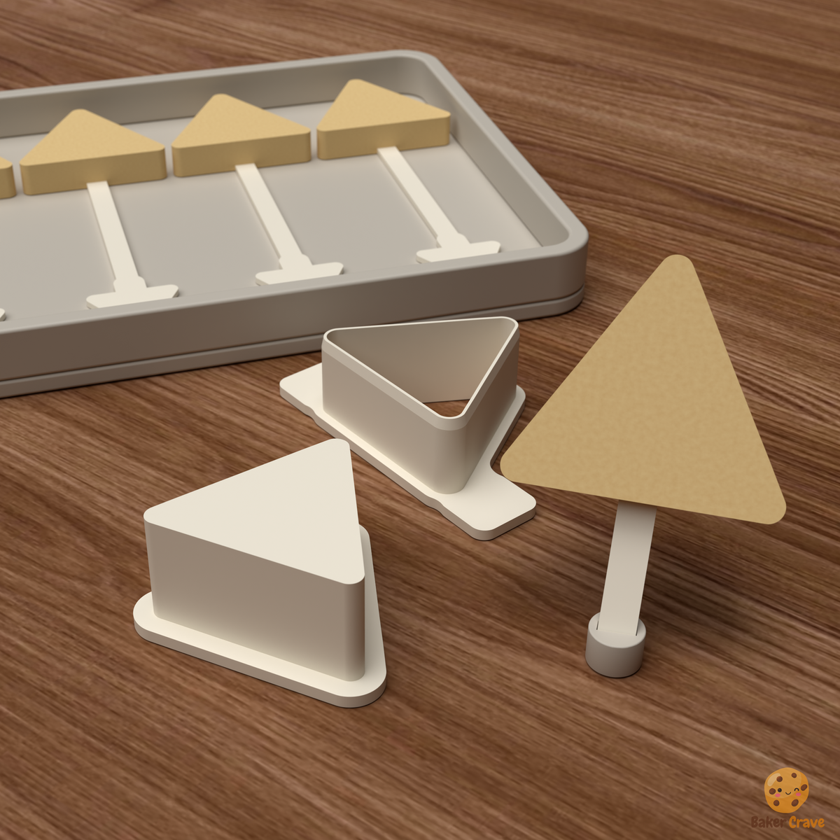 Triangle Cake Pop Mold STL File