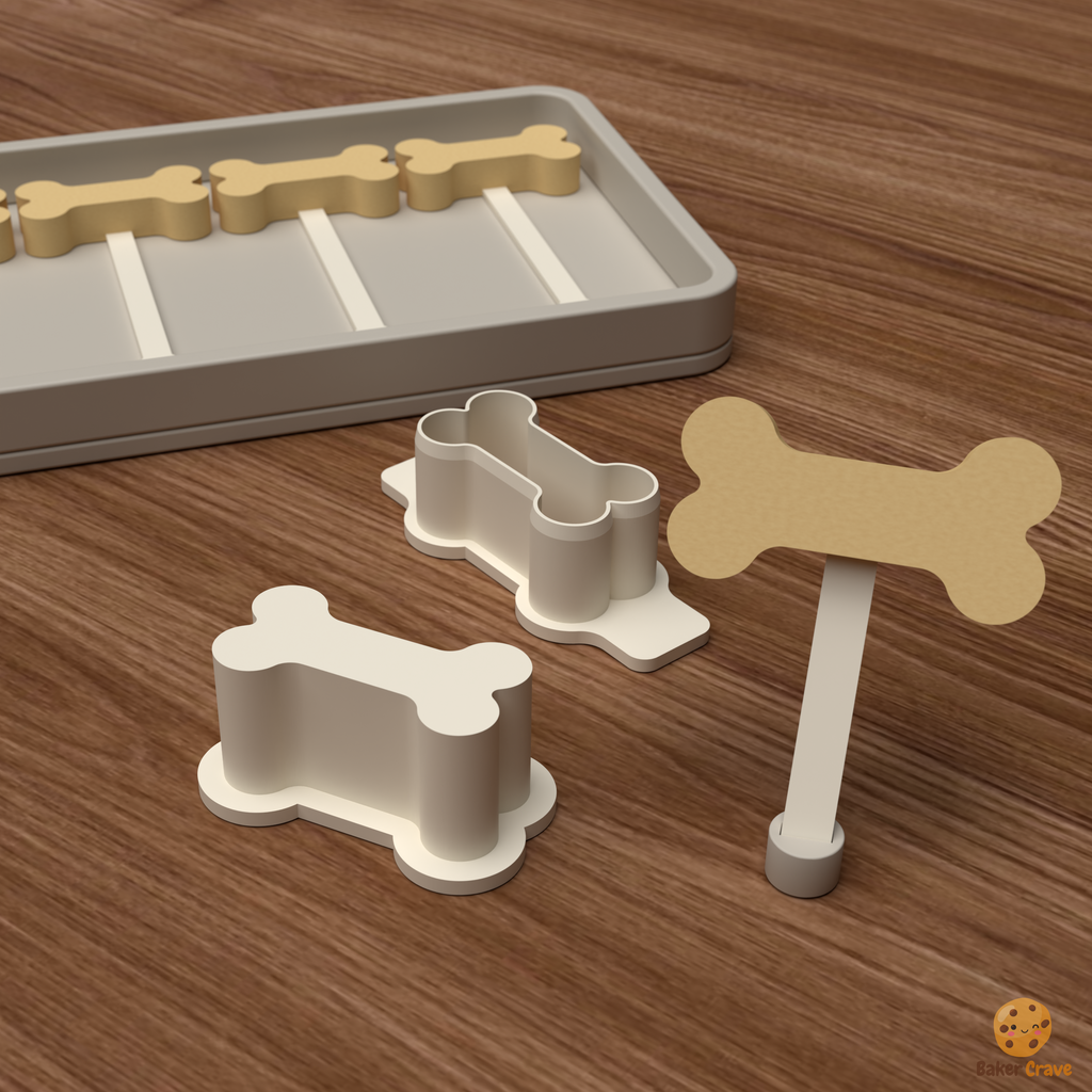 Dog Bone Cake Pop Mold STL File
