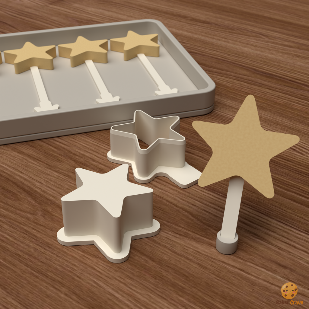 Star Cake Pop Mold STL File