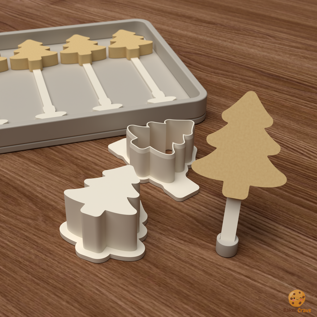 Christmas Tree Cake Pop Mold STL File
