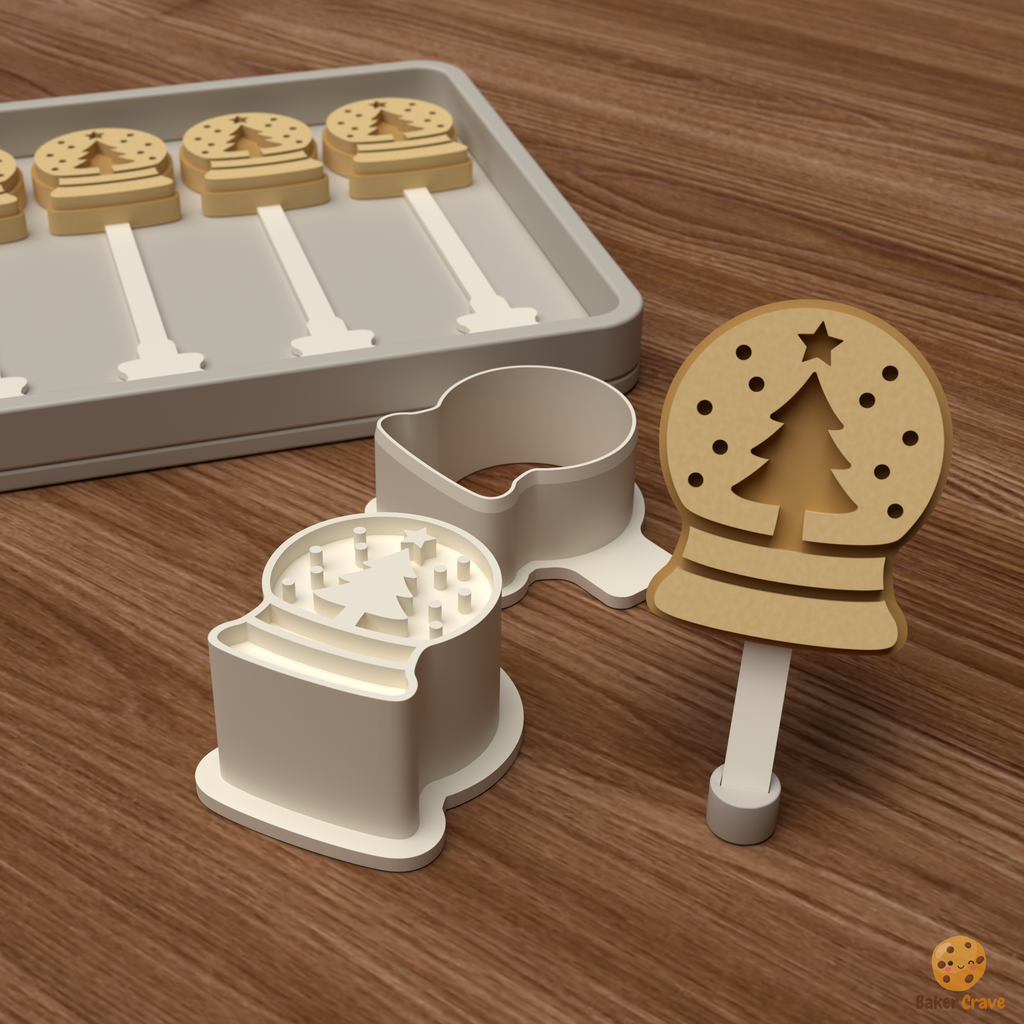 Snow Globe Cake Pop Mold STL File