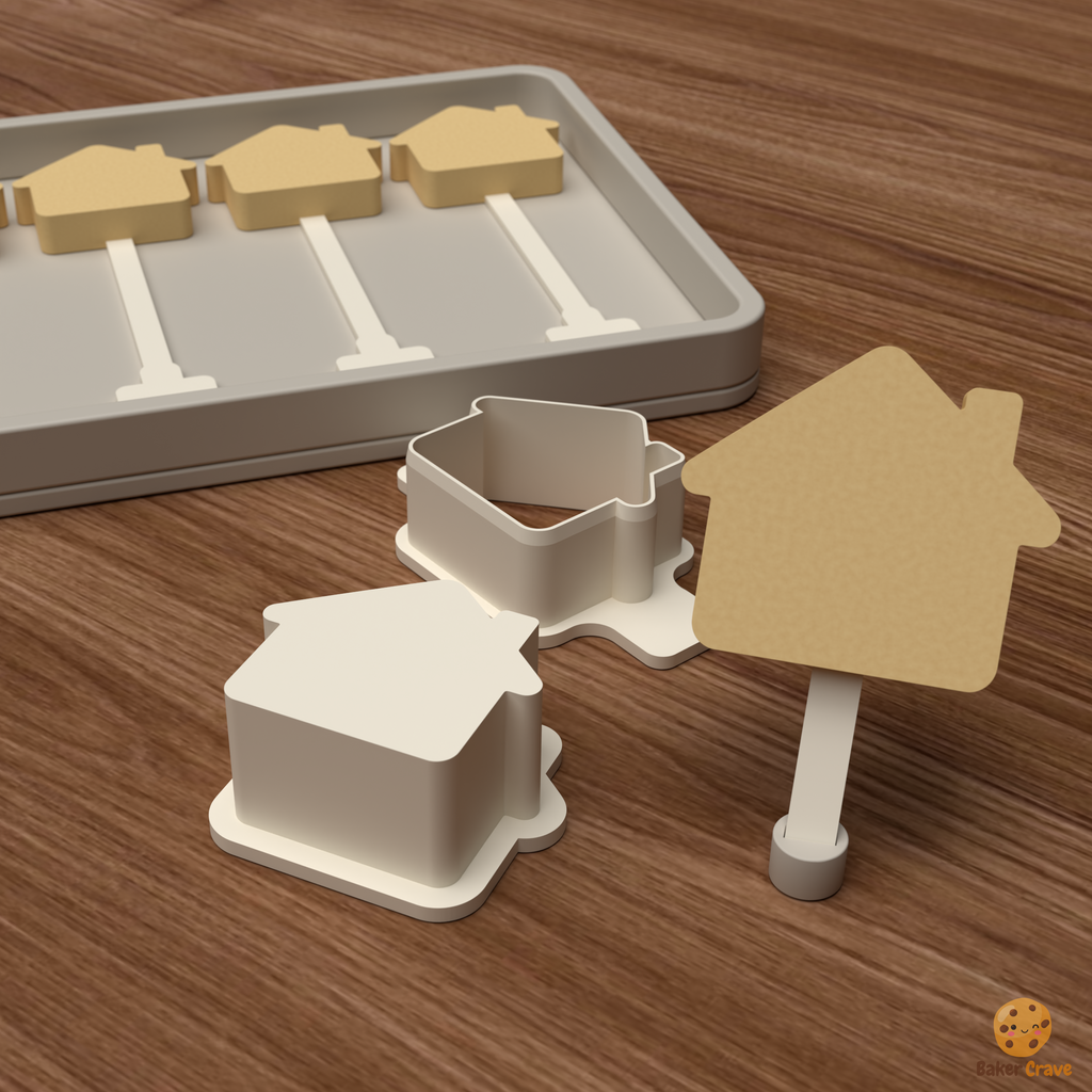 House Cake Pop Mold STL File