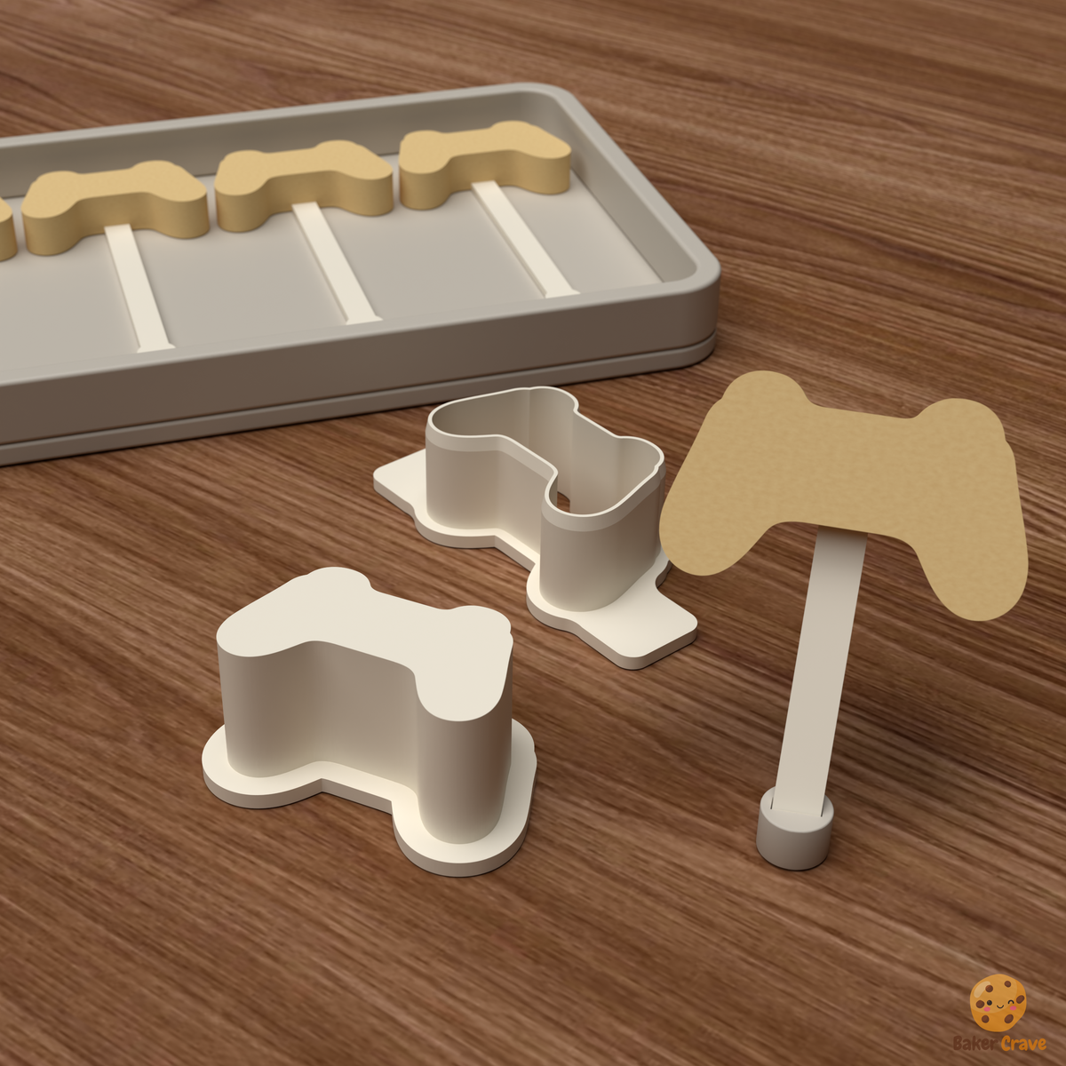 Gaming Controller Cake Pop Mold STL File