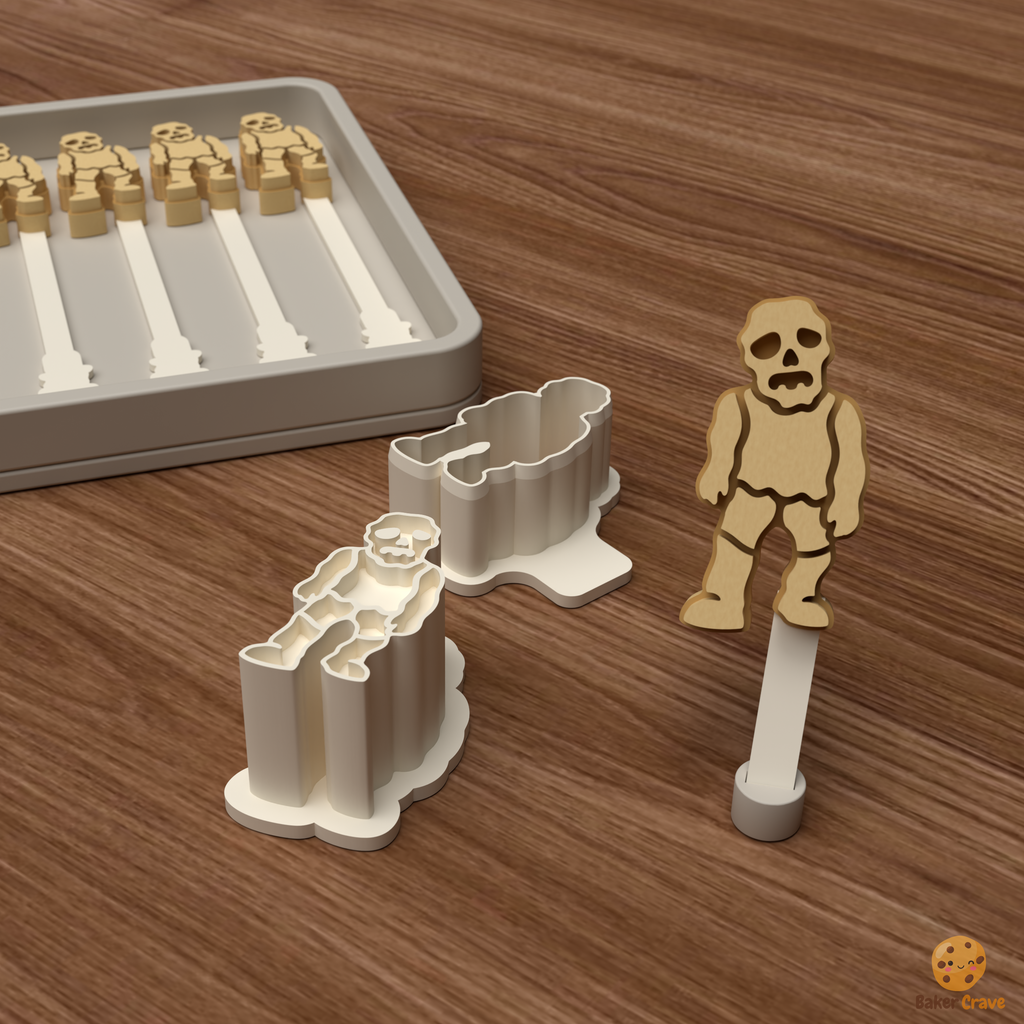 Walking Zombie Cake Pop Mold STL File