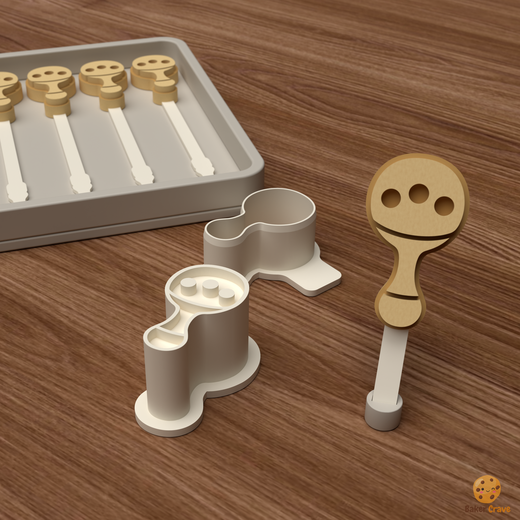 Baby Rattle Cake Pop Mold STL File