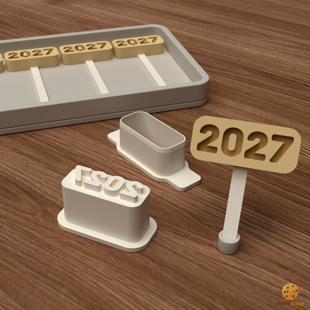 Year Cake Pop Mold STL File