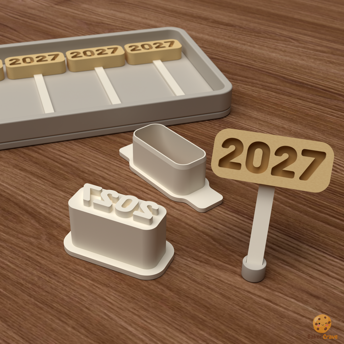 Year Cake Pop Mold STL File