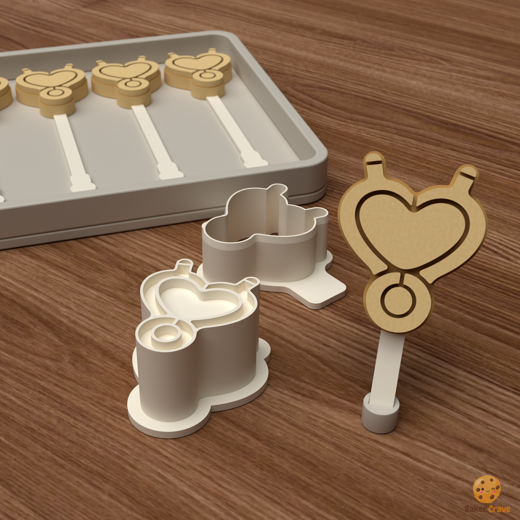 Stethoscope Cake Pop Mold STL File