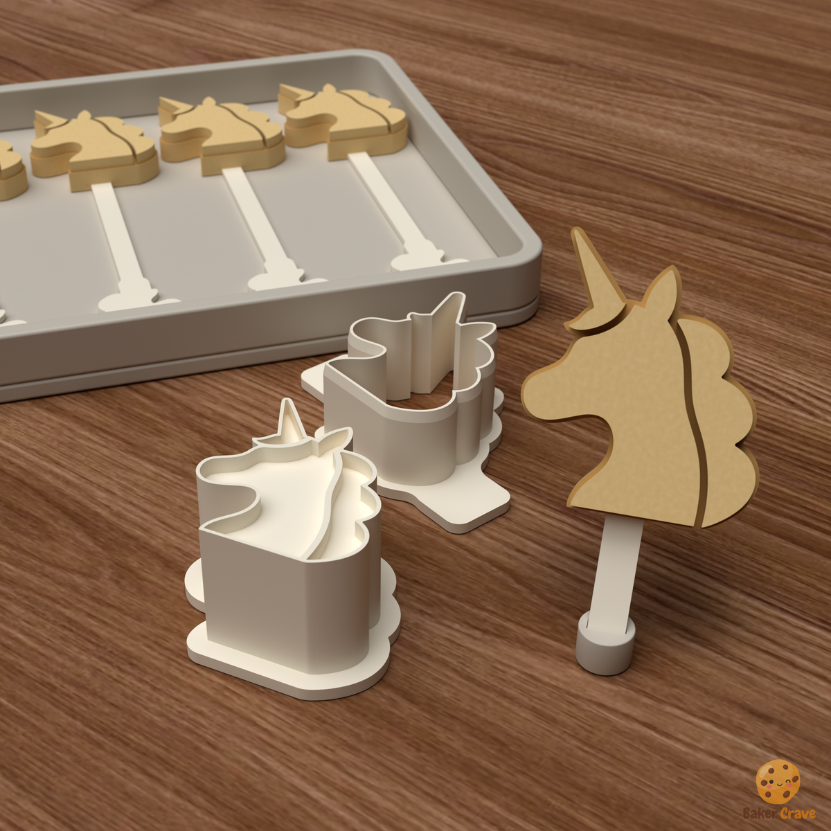 Unicorn Cake Pop Mold STL File