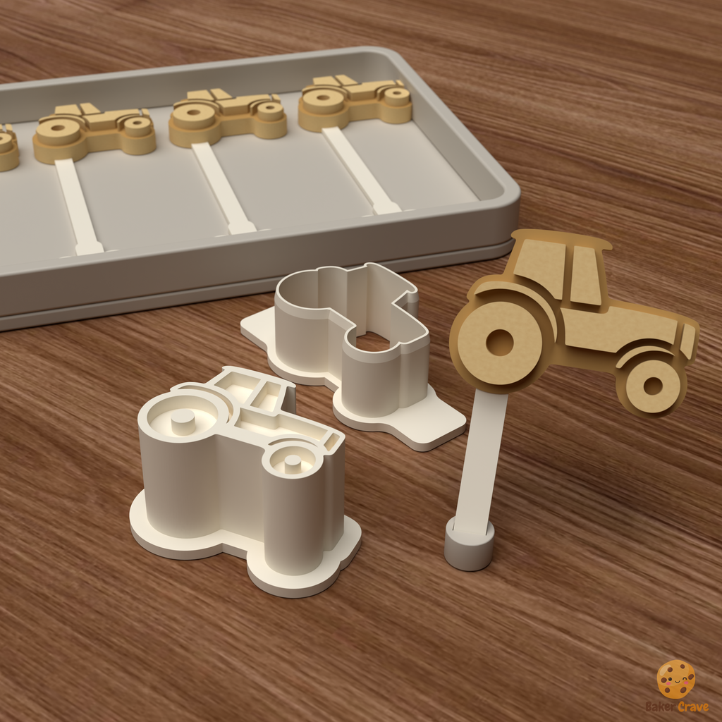 Tractor Cake Pop Mold STL File