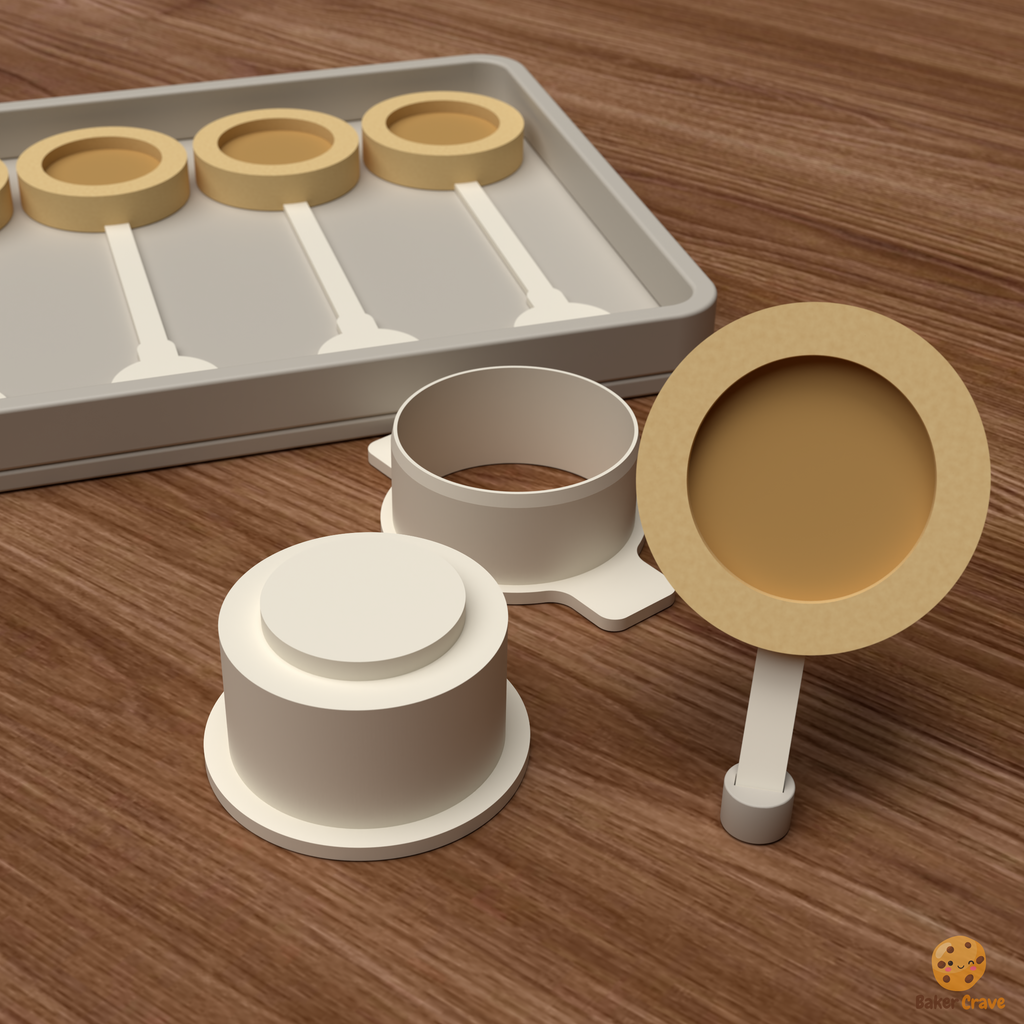 Filled Circle Cake Pop Mold STL File
