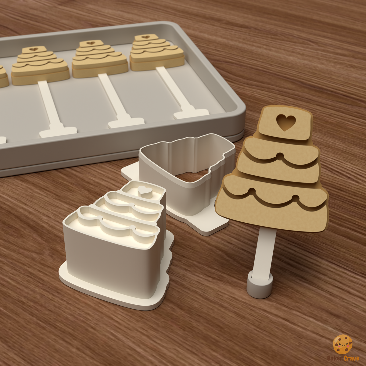 Wedding Cake Cake Pop Mold STL File