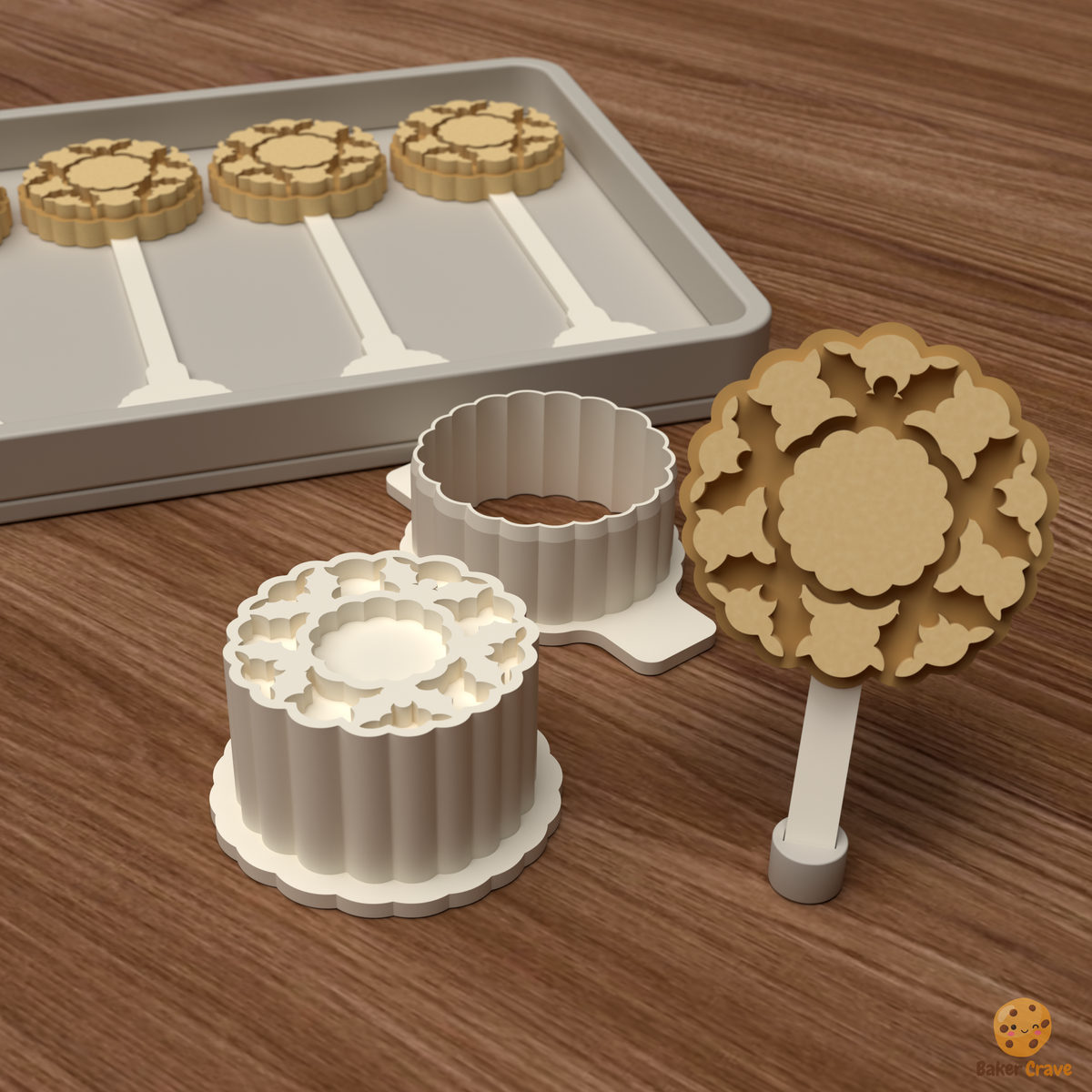 Christmas Wreath Cake Pop Mold STL File