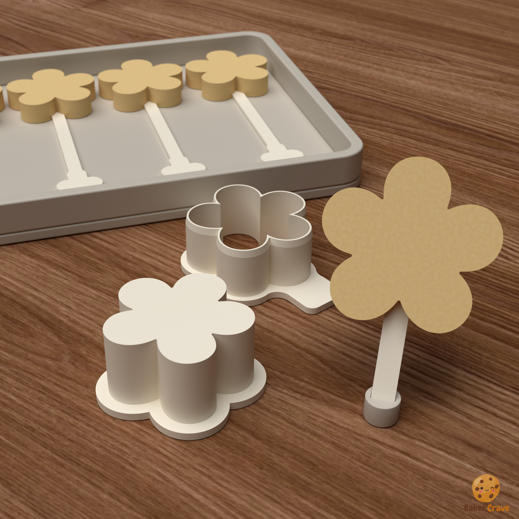 Daisy Cake Pop Mold STL File