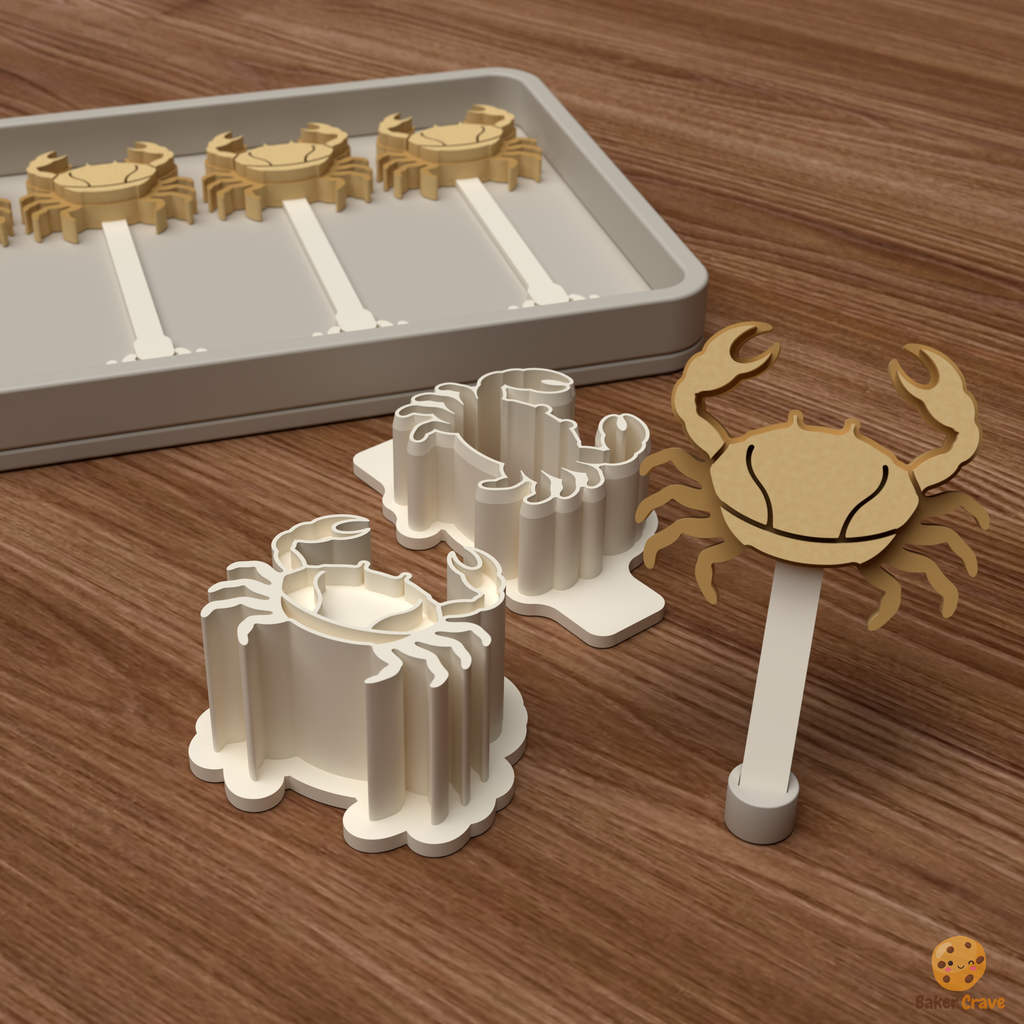 Ocean Crab Cake Pop Mold STL File