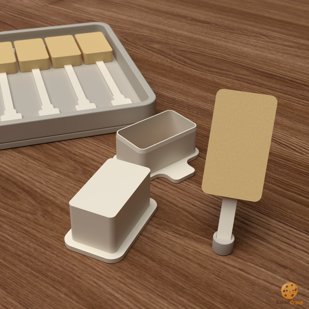 Rectangle Cake Pop Mold STL File