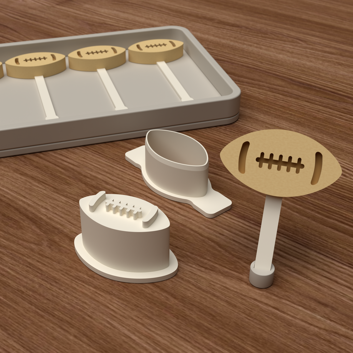 Football Cake Pop Mold STL File