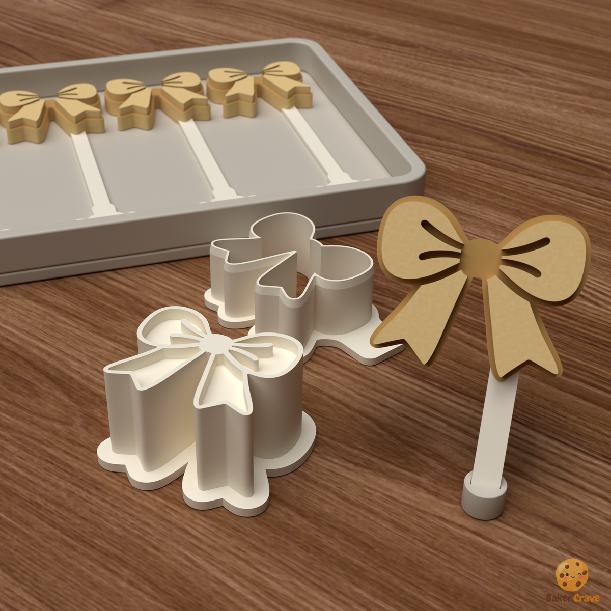 Christmas Gift Bow Cake Pop Mold STL File