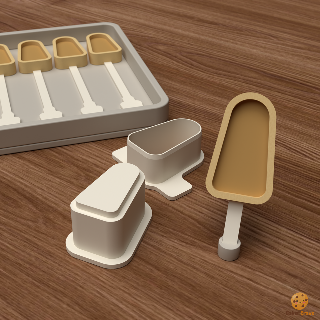 Filled Tapered Cake Pop Mold STL File