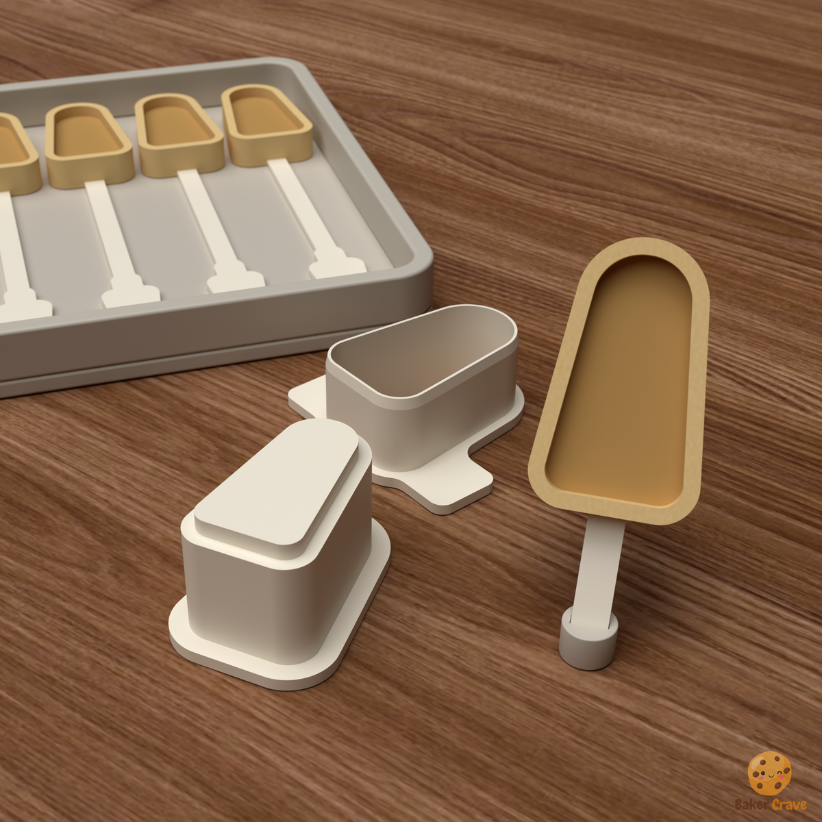 Filled Tapered Cake Pop Mold STL File