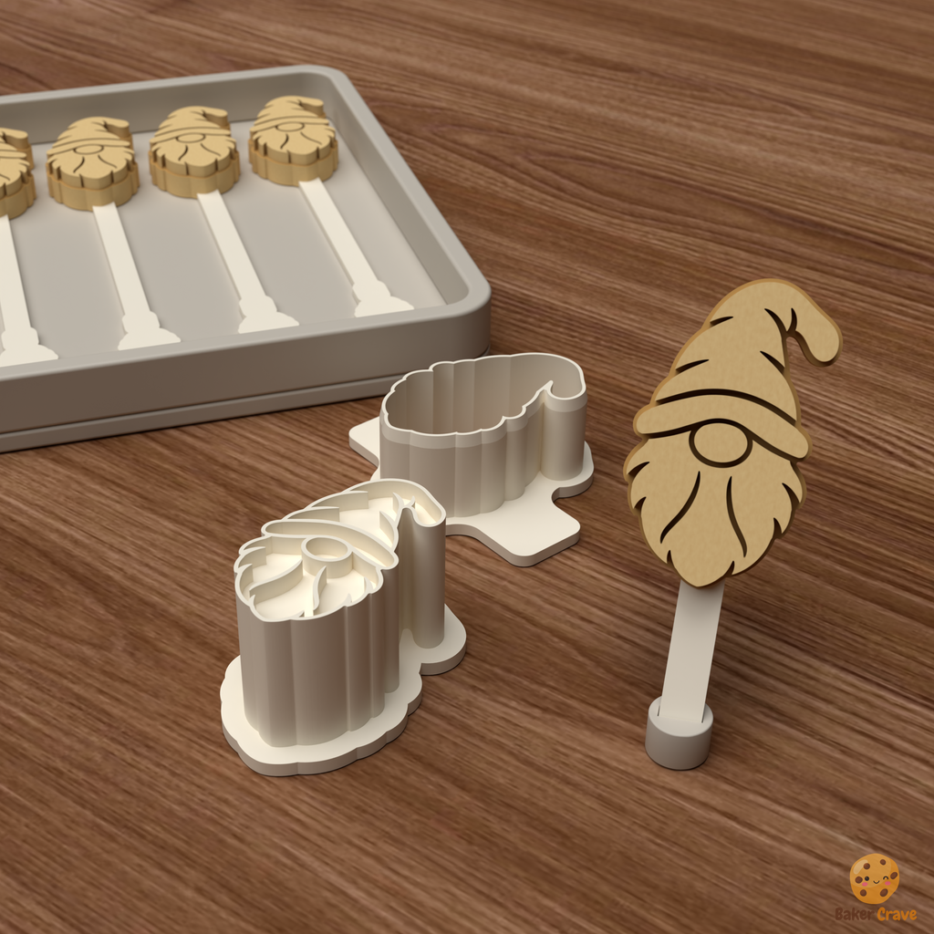 Gnome Cake Pop Mold STL File