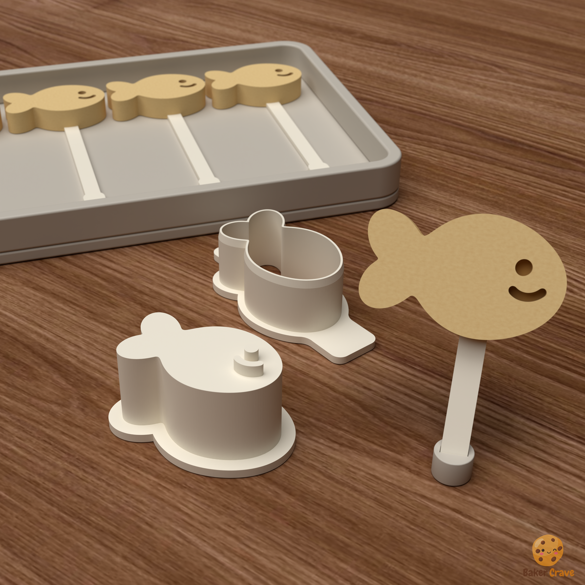 Goldfish Cake Pop Mold STL File
