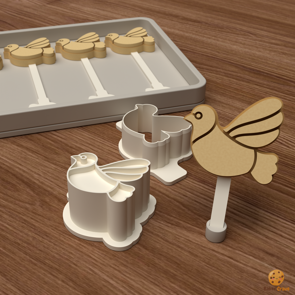 Dove Cake Pop Mold STL File