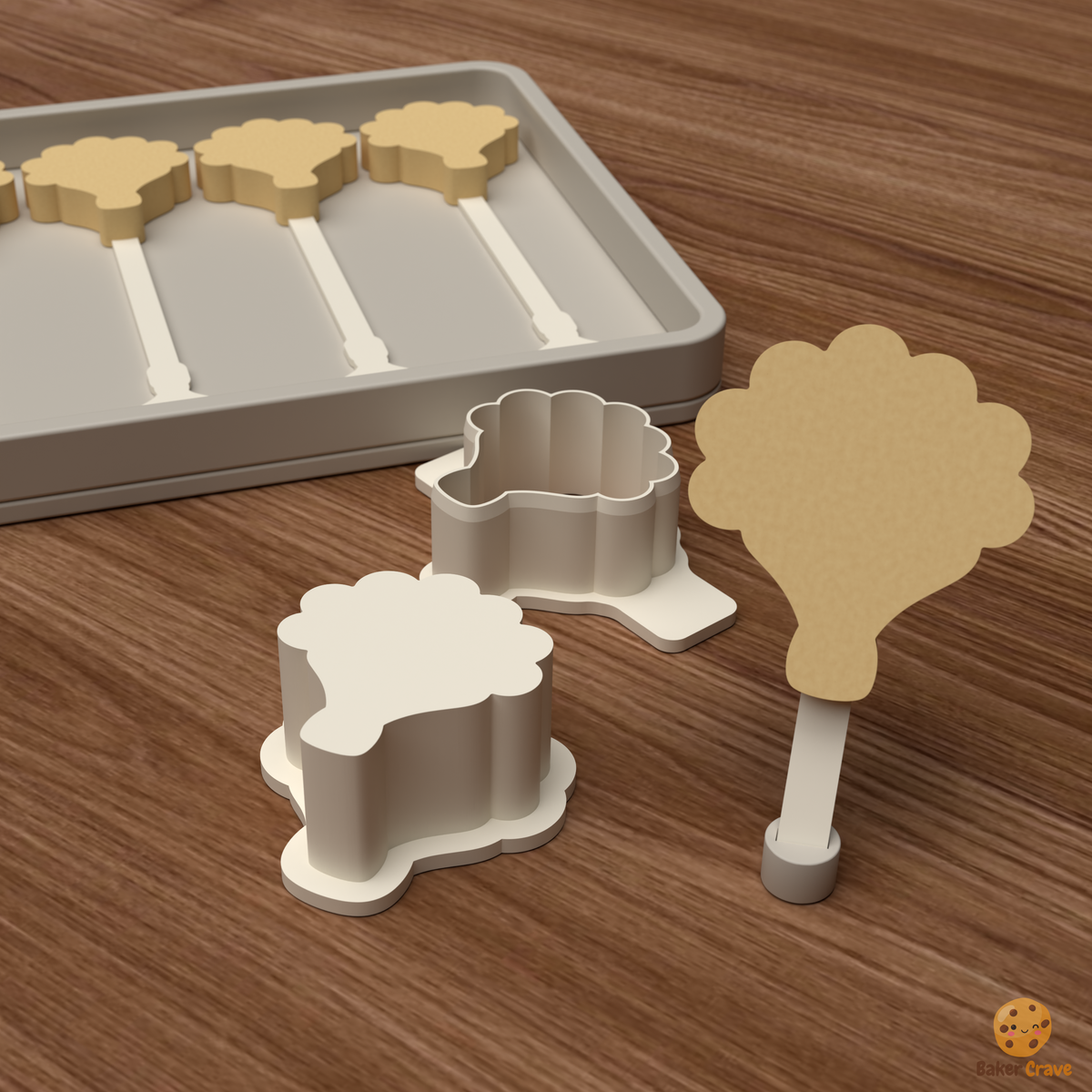 Flower Bouquet Cake Pop Mold STL File