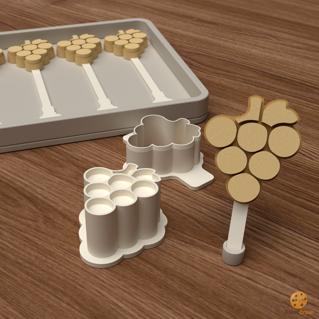 Grape Cluster Cake Pop Mold STL File
