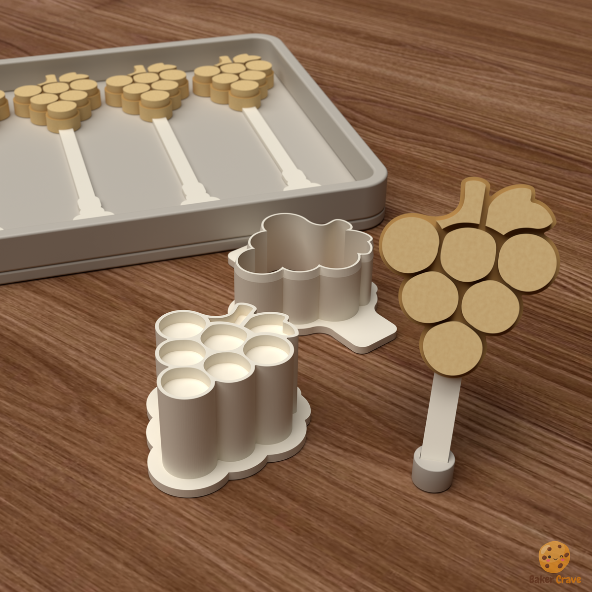 Grape Cluster Cake Pop Mold STL File