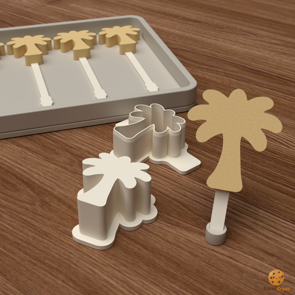 Palm Tree Cake Pop Mold STL File