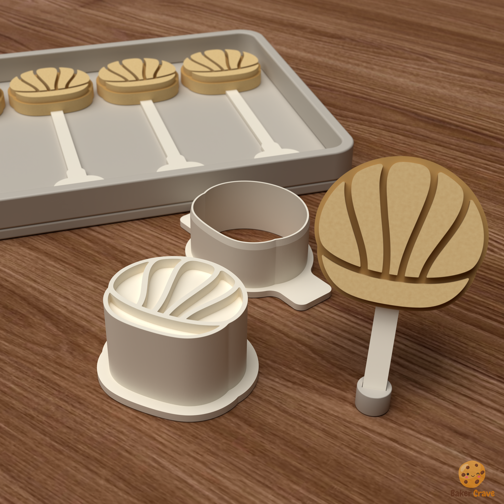 Concha Cake Pop Mold STL File