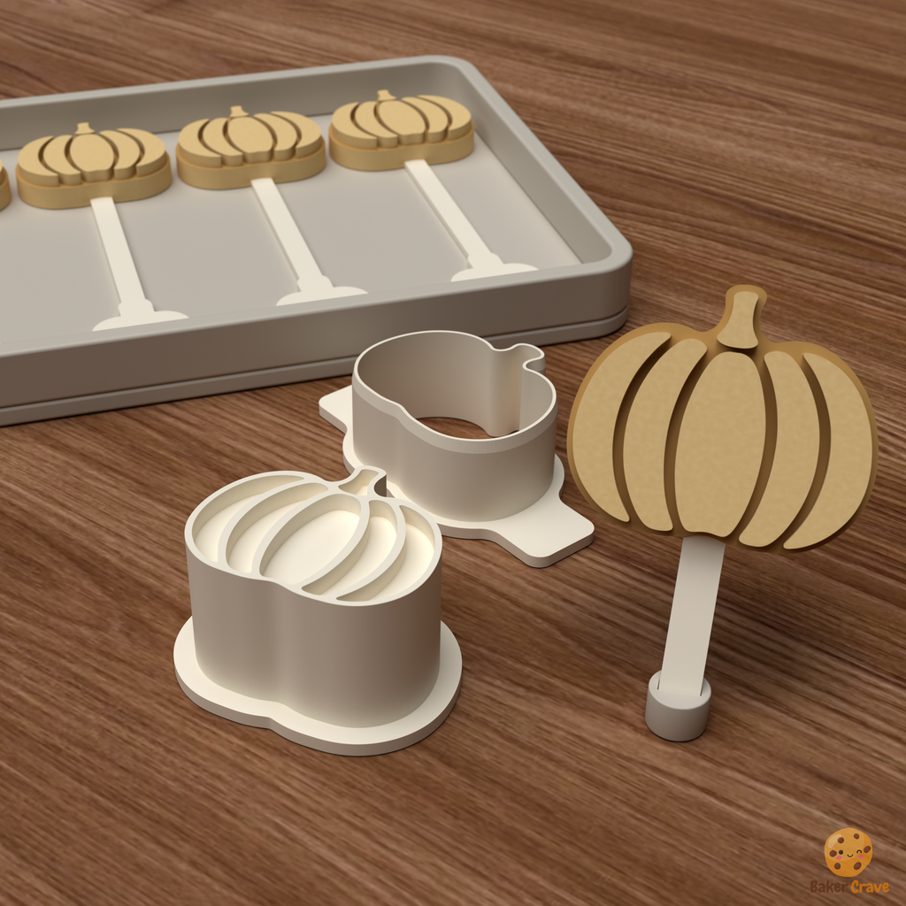 Pumpkin Cake Pop Mold STL File