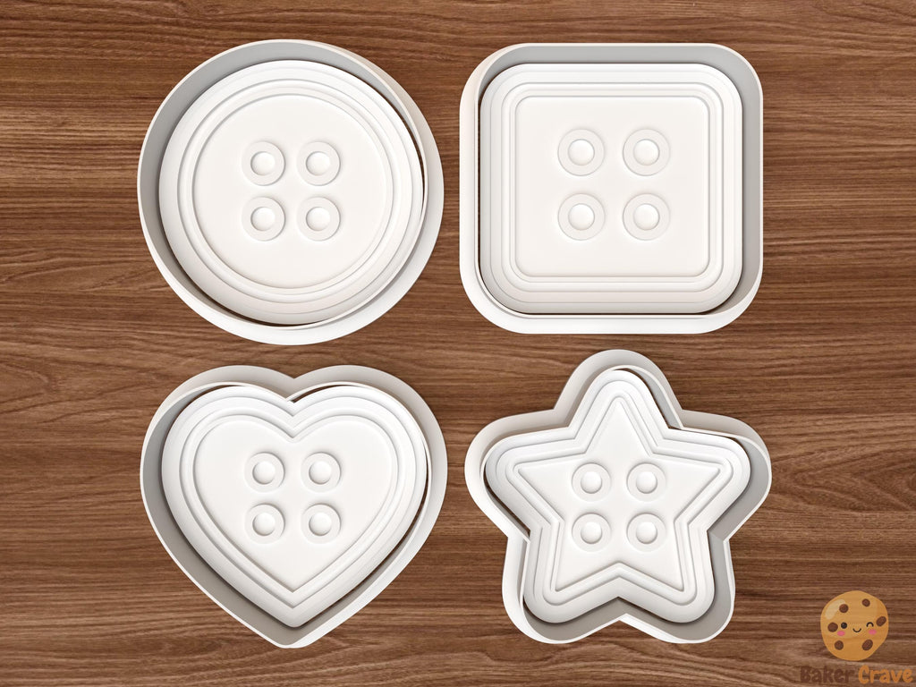 Button Cookie Cutter Set STL File