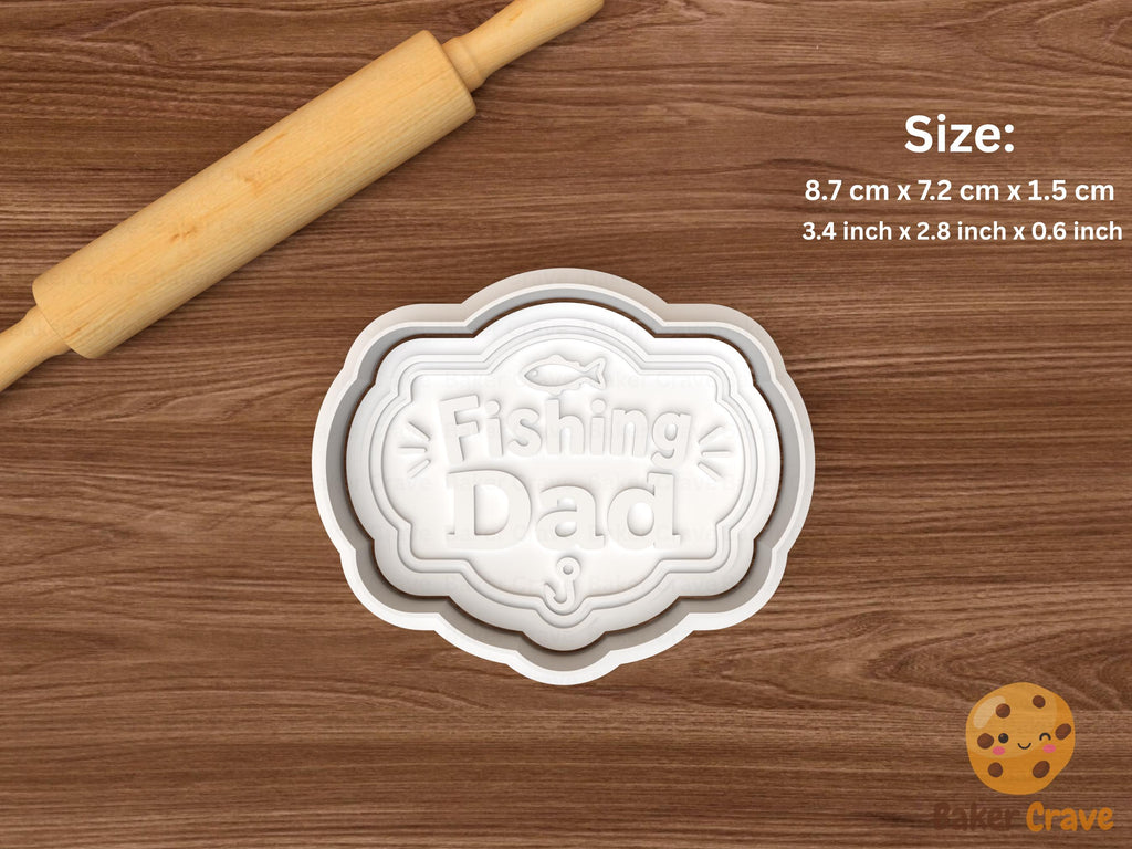 Fishing Dad Cookie Cutter Set STL File